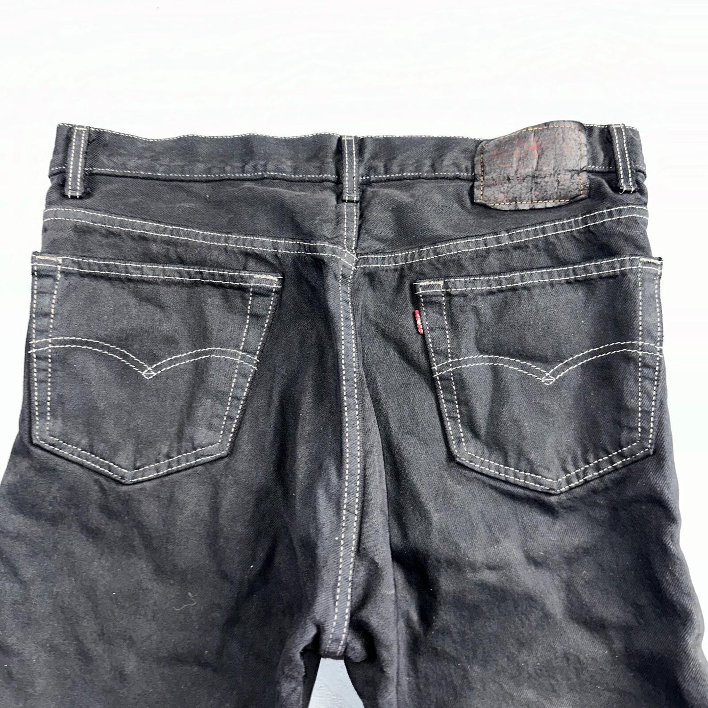 Levis 501 Vintage 90s XX Straight Leg Jeans Black Overdye Wash 36x30 Act 34x29