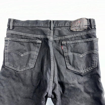 Levis 501 Vintage 90s XX Straight Leg Jeans Black Overdye Wash 36x30 Act 34x29