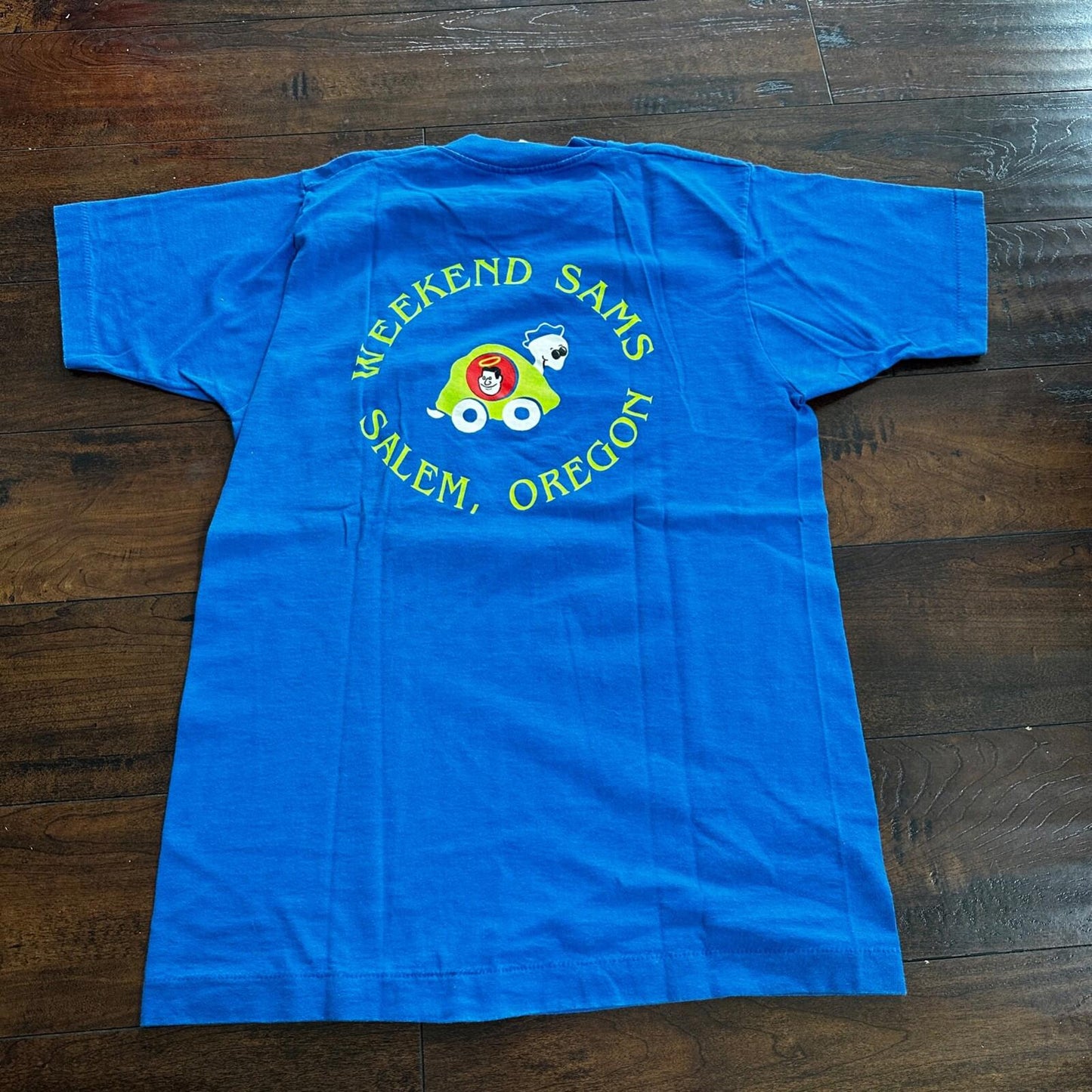 BVD Blank Blue Vintage T Shirt Salem Oregon Weeknd Sams Turtle Pocket Selvedge