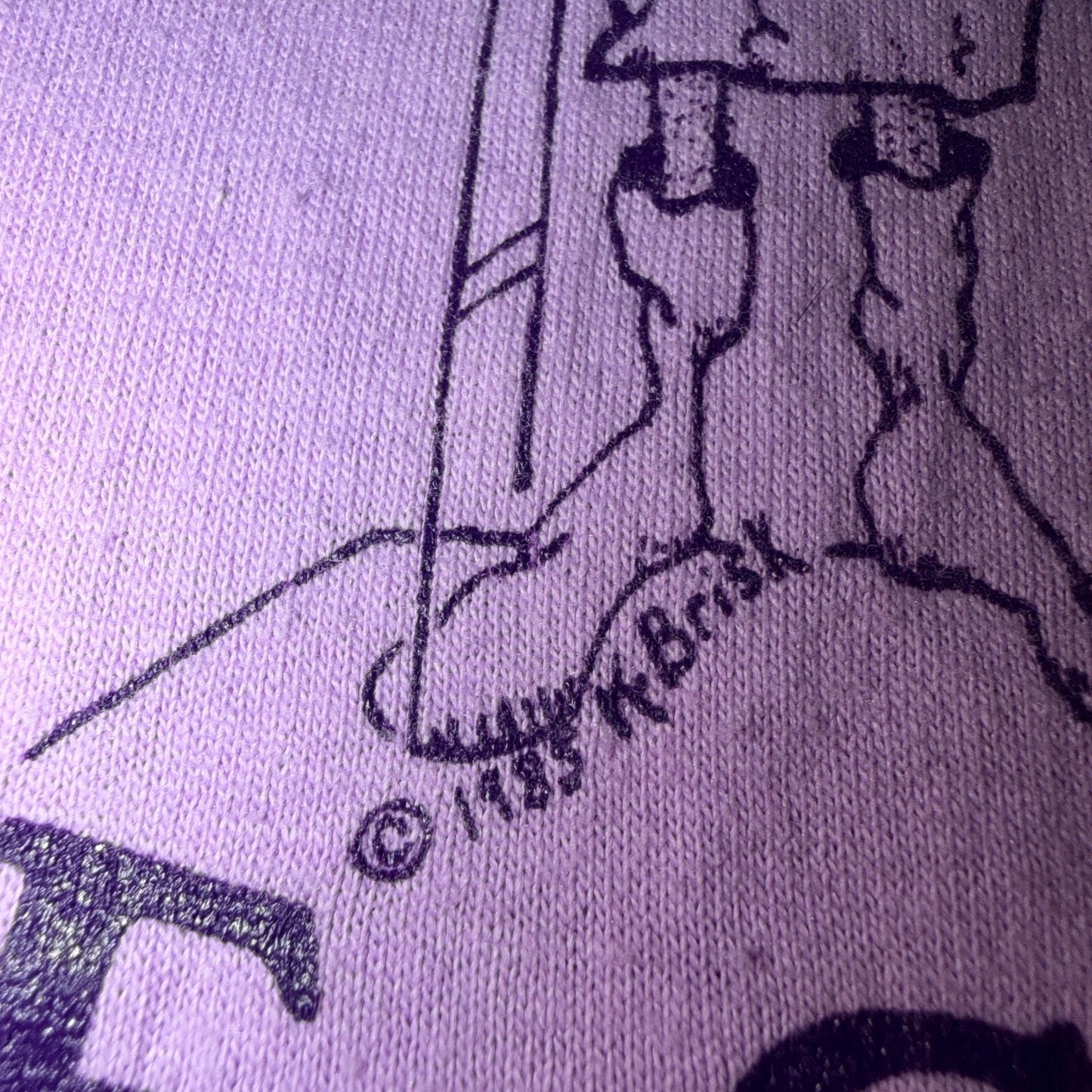 Tree Grader 80s VTG T Shirt USA Purple USDA Certified Cowboy Rockabilly Farmer