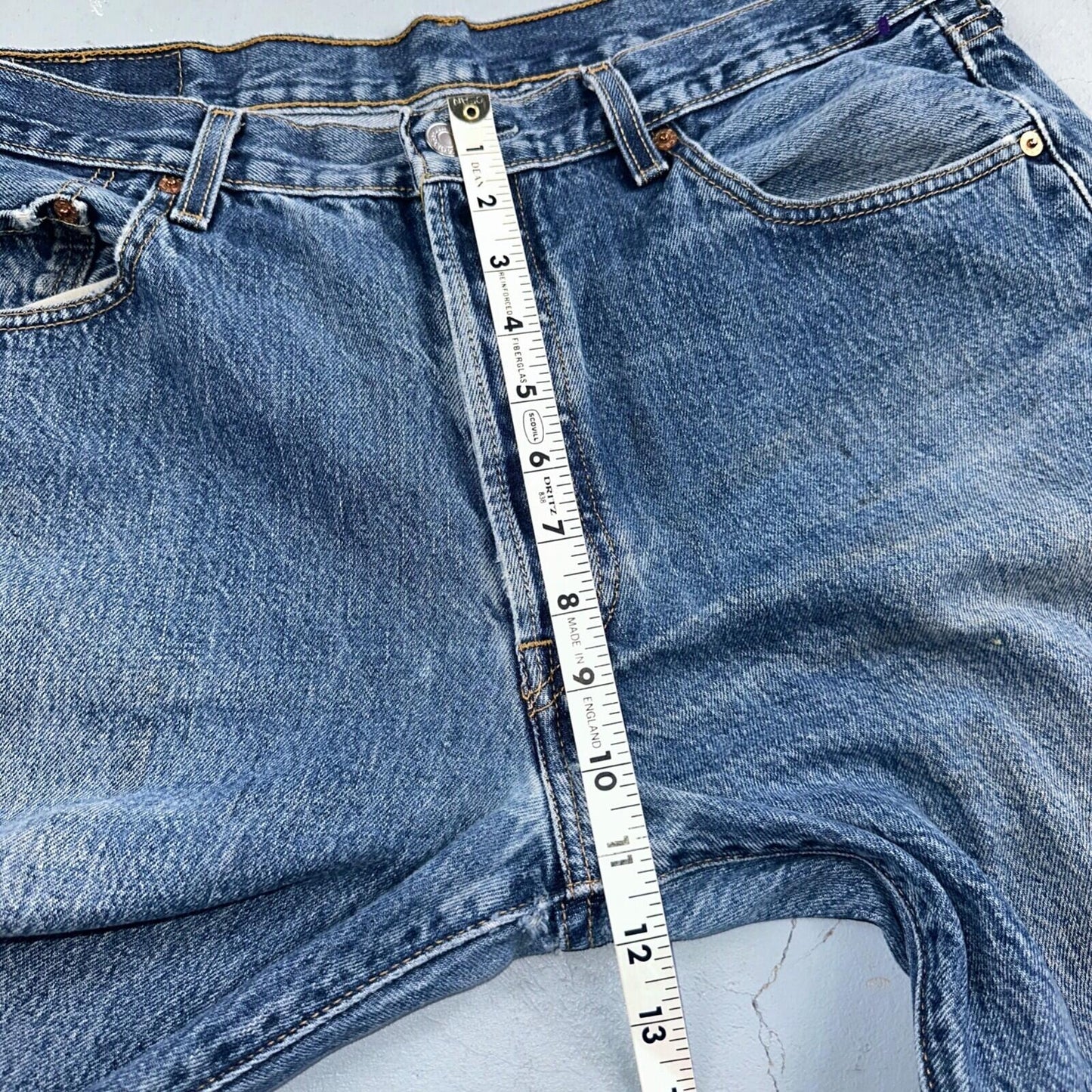 Levis 501 Vintage 90s Mexico Straight Leg Jeans 36x32 Y2K Med Wash Act 34x30