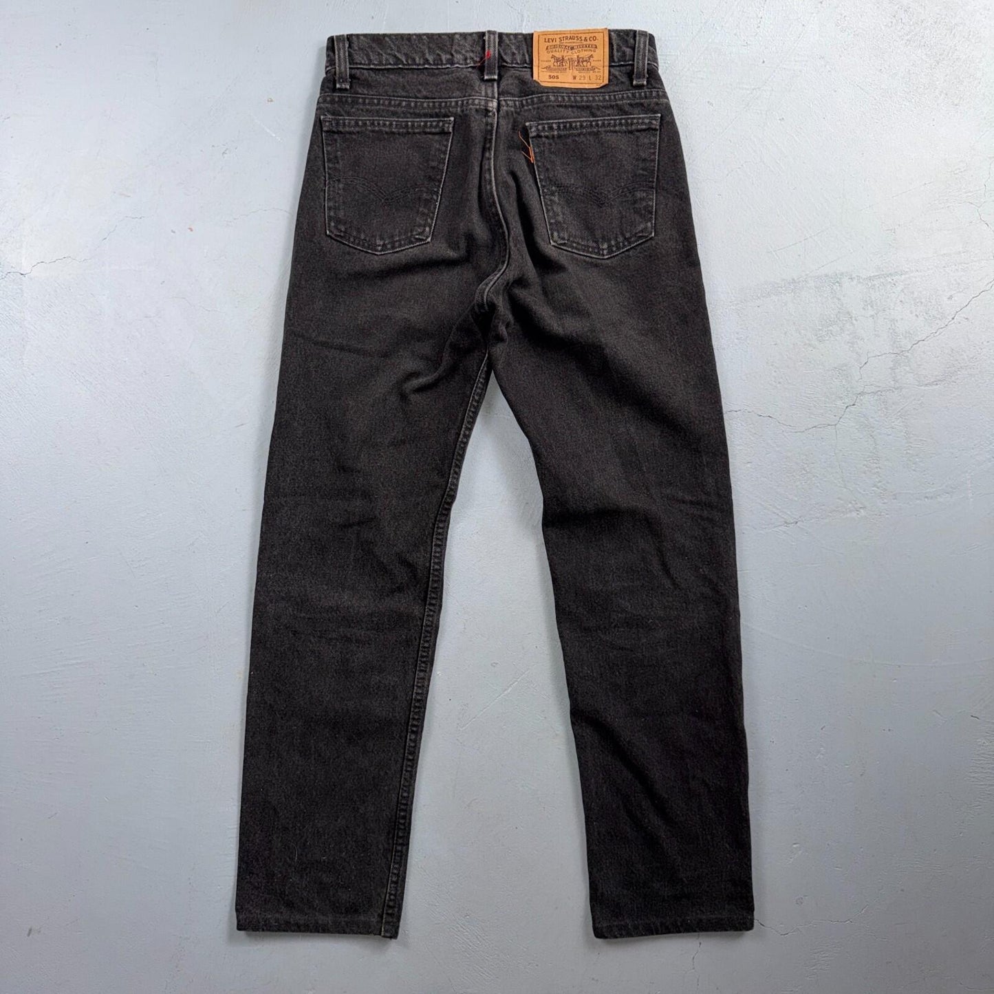 Levis 505 Vintage 90s 40505 Orange Tab Black Jeans 29x32 USA 1990s Act 28x28