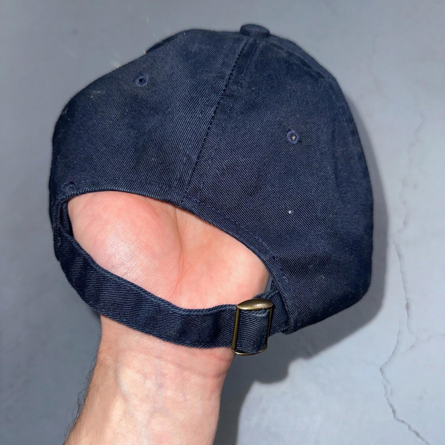 Hoopla Funny VTG Hat Cap Snapback Sponge Bob Navy Blue Sportsman Cool 90s