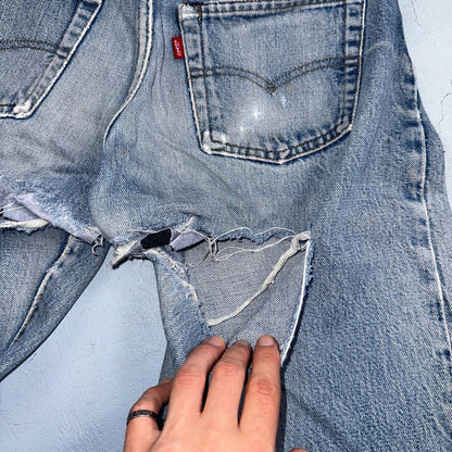 Levis 501 Vintage 80s Redline Selvedge USA XX Jeans Light Wash 1980s Act 28x32