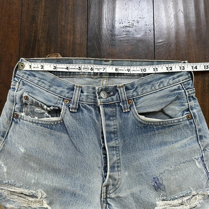 Levis Vintage 80s Redline Selvedge USA 501 XX Jeans 66 70s Light 30x36 Act 27x30