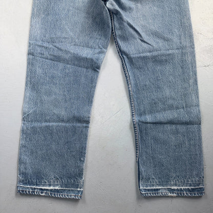 Levis 501 Vintage 80s USA XX Straight Leg Jeans Blue Light Wash 40x32 Act 38x28