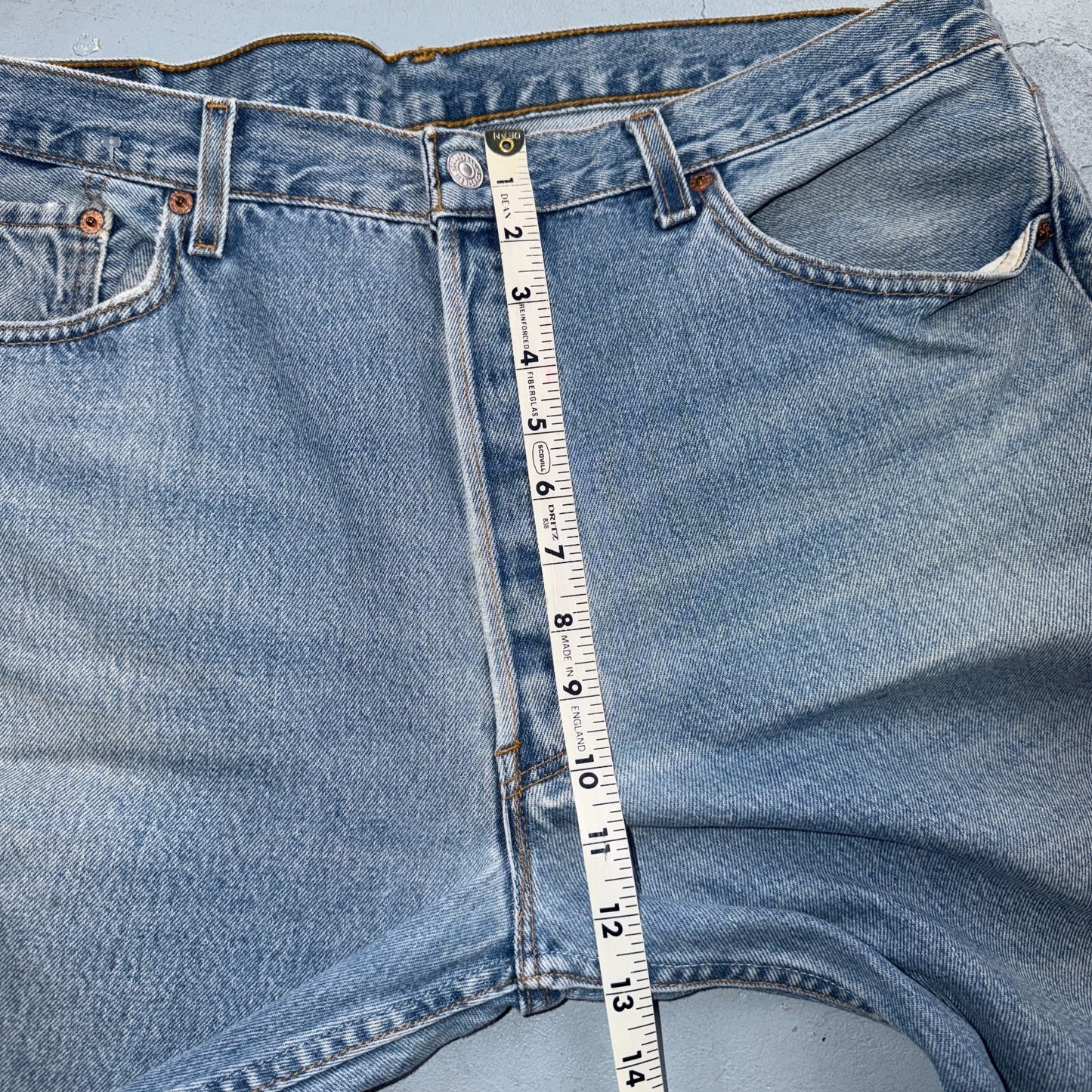 Levis 501 Vintage 90s USA XX Straight Leg Jeans Blue Light Wash 38x30 Act 37x29