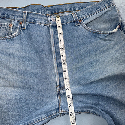 Levis 501 Vintage 90s USA XX Straight Leg Jeans Blue Light Wash 38x30 Act 37x29