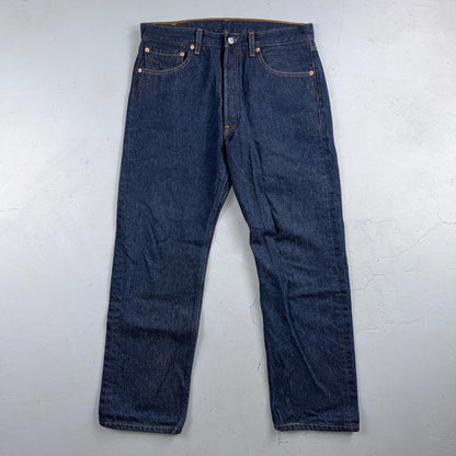 Levis 501 Vintage Y2K 90s XX Straight Leg Jeans Blue Dark Wash 33x30 Act 32x27