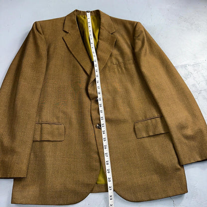 VTG Mens 3 PC Suit 42 Jacket Coat Pants Vest Plaid Rockabilly 70s 1970s Brown