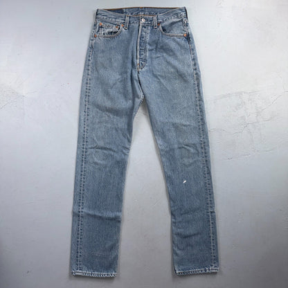 Levis 501 Vintage 90s Y2K XX Straight Leg Jeans Blue Light Wash 30x34 Act 28x32