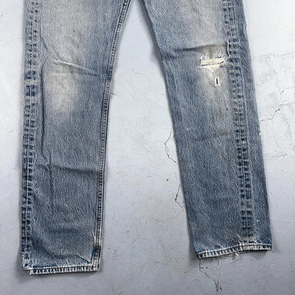 Levis 501 Vintage 90s Mexico Straight Leg Jeans Blue Light Wash 33x36 Act 31x32