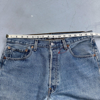 Levis 501 Vintage Y2K 90s XX Straight Leg Jeans Blue Light Wash 33x30 Act 32x29