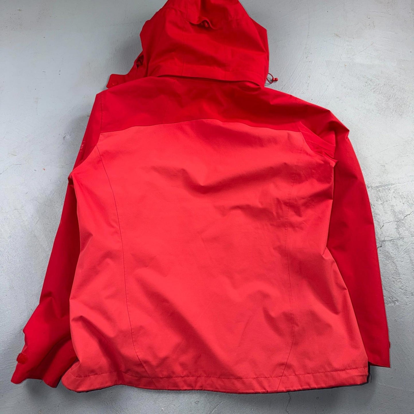 Jack Wolfskin Rain Jacket Womens XL Red Full Zip Windbreaker Outdoors Parka