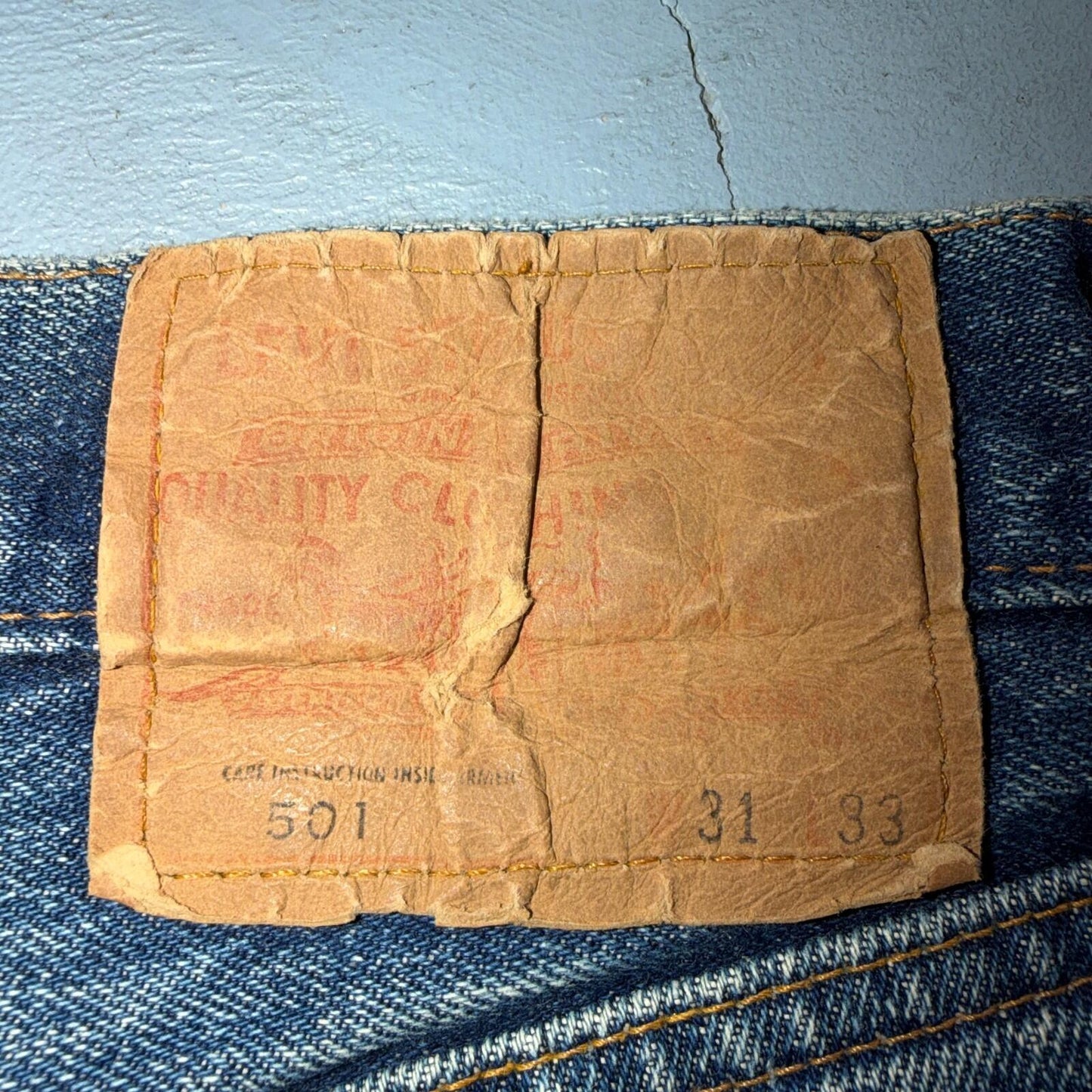 Levis 501 Vintage 70s SS Redline Selvedge USA XX Jeans Light Wash 31x33 Ac 30x29