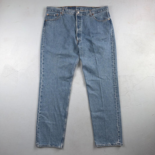 Levis 501 Vintage Y2K 90s XX Straight Leg Jeans Blue Light Wash 42x34 Act 40x34