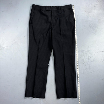 VTG Mens 3 PC Suit 42 Jacket Coat Pants Black Vest Rockabilly 70s American Trend
