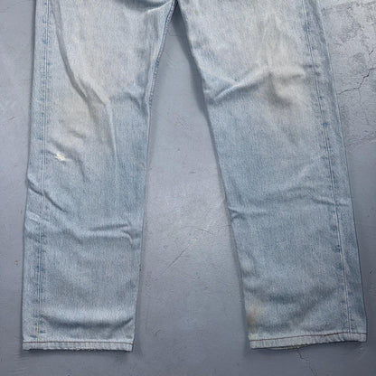 Levis 501 Vintage Y2K 90s XX Straight Leg Jeans Blue Light Wash 34x36 Act 32x29