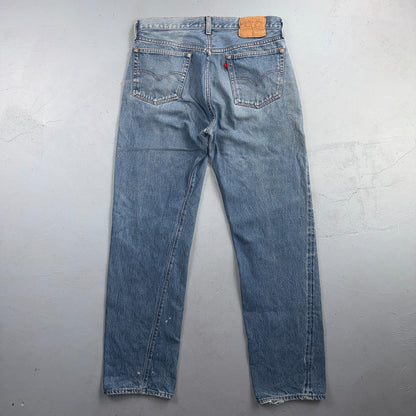 Levis 501 Vintage 80s Redline Selvedge USA XX Jeans Light Wash Act 33x32