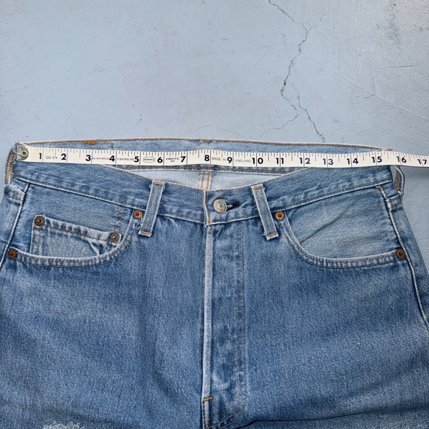 Levis 501 Vintage 80s Redline Selvedge USA XX Jeans Light Wash 34x36 Act 31x27