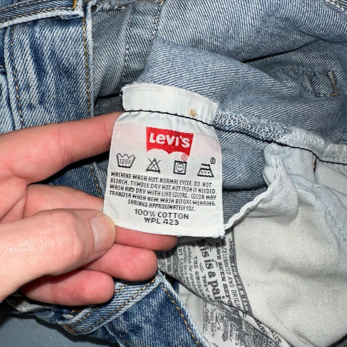 Levis 501 Vintage Y2K XX Straight Leg Jeans 90s Blue Med Wash 33x33 Act 30x30