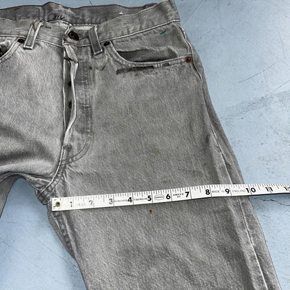 Levis 501 Vintage 90s USA XX Straight Leg Jeans Gray Med Wash 30x36 Act 28x34