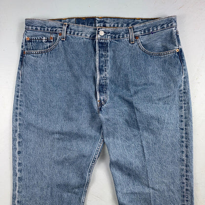 Levis 501 Vintage Y2K 90s XX Straight Leg Jeans Blue Light Wash 42x34 Act 40x34