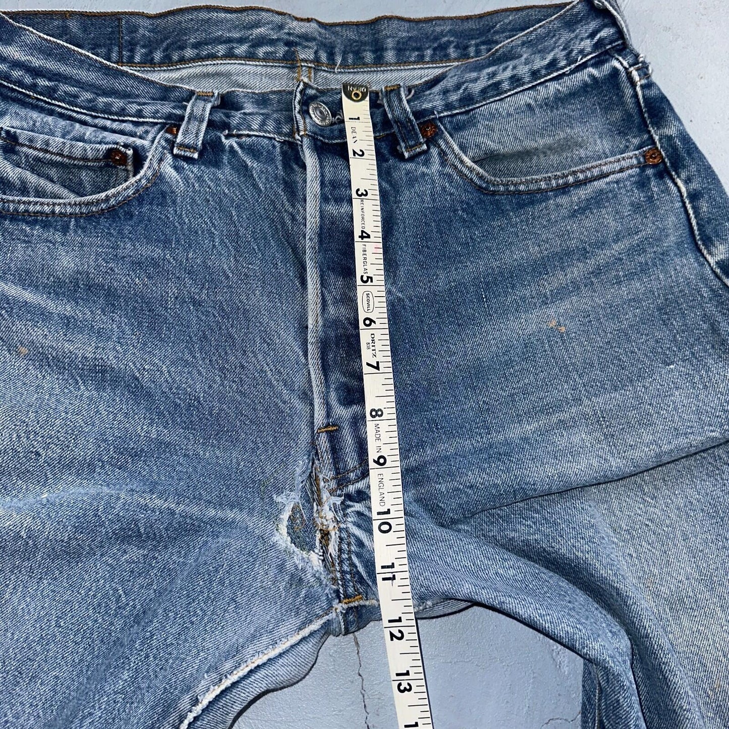Levis 501 Vintage 80s Redline Selvedge USA XX Jeans Light Wash 35x36 Act 31x31