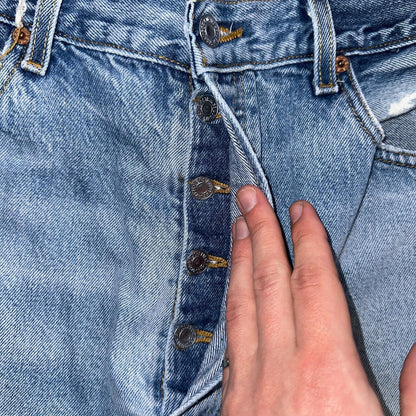 Levis 501 Vintage 90s XX Straight Leg Jeans Y2K Light Wash 36x34 Act 33x30