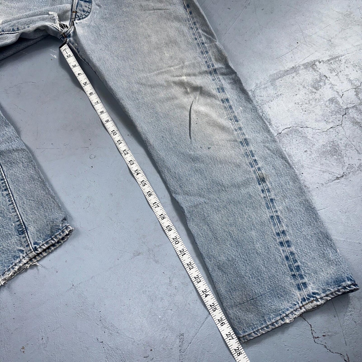 Levis 501 Vintage 80s Redline Selvedge USA XX Jeans Light Wash 38x32 Act 34x27