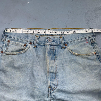Levis 501 Vintage Y2K 90s XX Straight Leg Jeans Blue Light Wash 33x36 Act 30x29