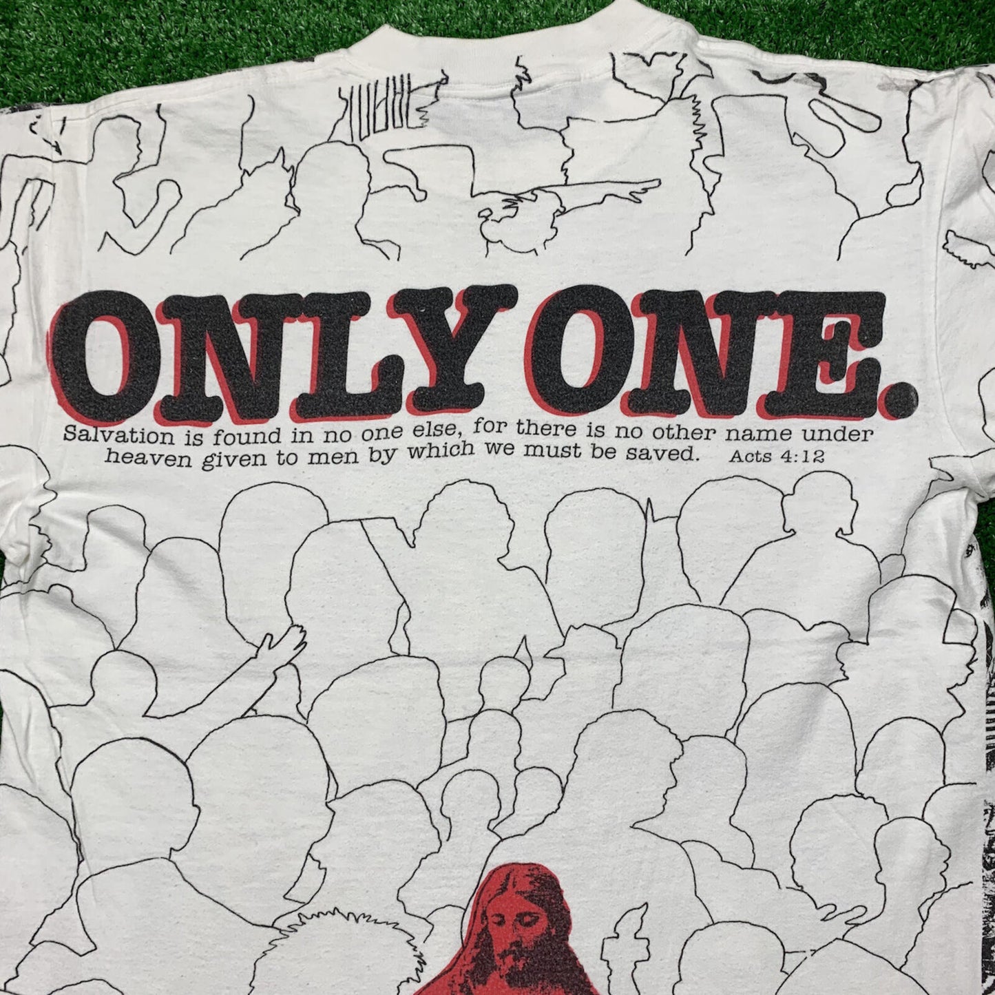 Save Your Soul Vintage T Shirt 90s Rap AOP Oneita Jesus Love Celebrity Religion