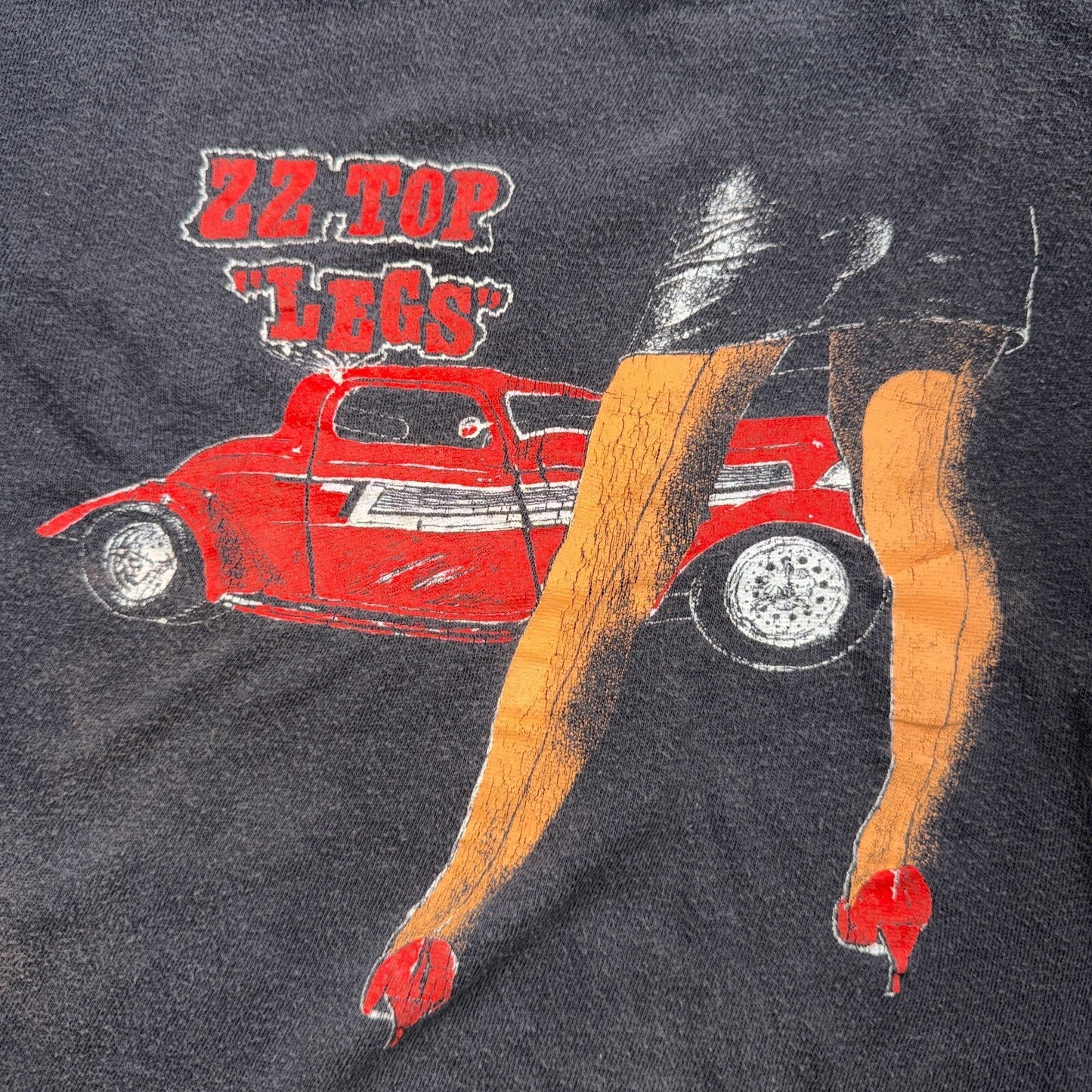 ZZ Top Legs 1983 Promo VTG T Shirt Tank Chop Boxy 80s Music Band Rock Cars Hot
