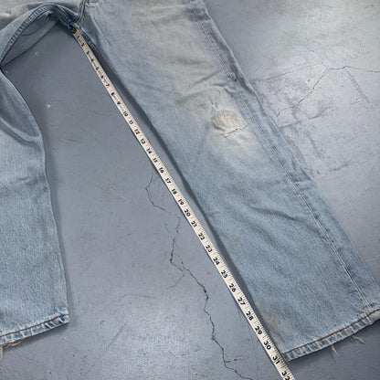 Levis 501 Vintage Y2K 90s XX Straight Leg Jeans Blue Light Wash 34x32 Act 33x31