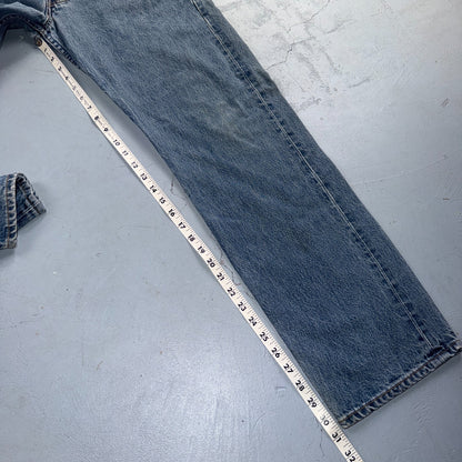 Levis 501 Vintage 90s USA XX Straight Leg Jeans Blue Light Wash 33x32 Act 31x30