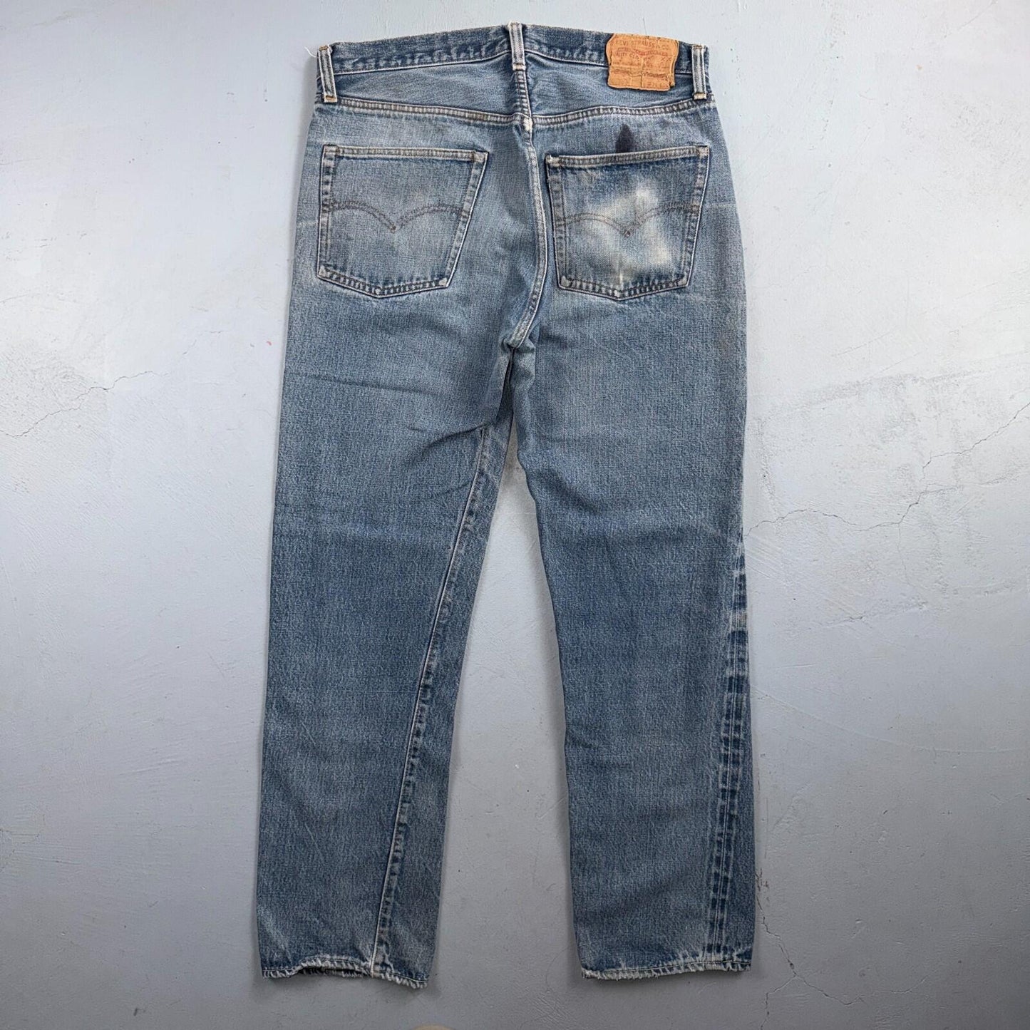 Levis 501 Vintage 70s SS Redline Selvedge USA Jeans Light Wash 36x34 Act 34x30