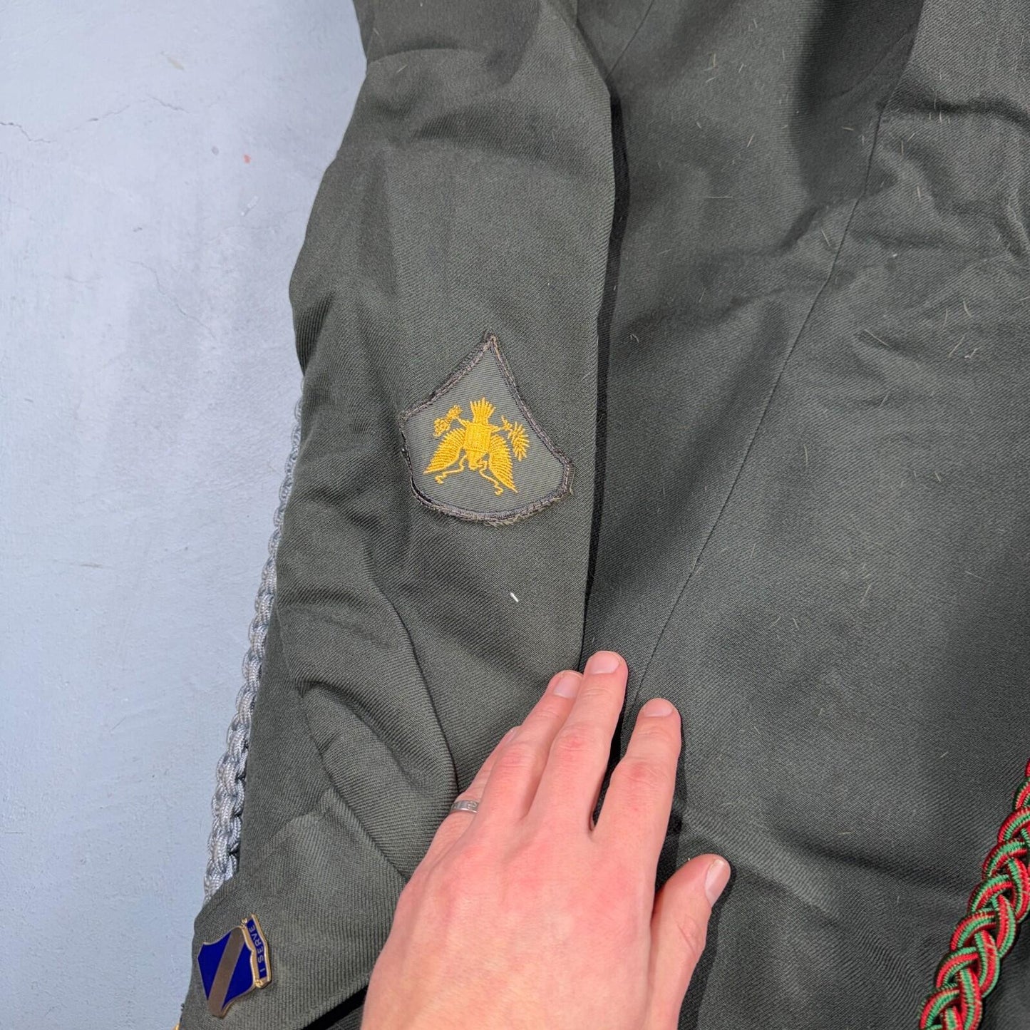 US Army Korean War Officer Suit 1950s Armored Hell Wheels Patch 37R VTG Jacket