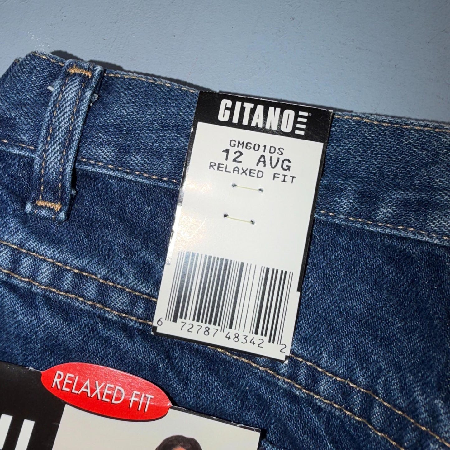 NWT Gitano Jeans Women 12 Average Relaxed Fit Tapered Leg Blue Med Wash