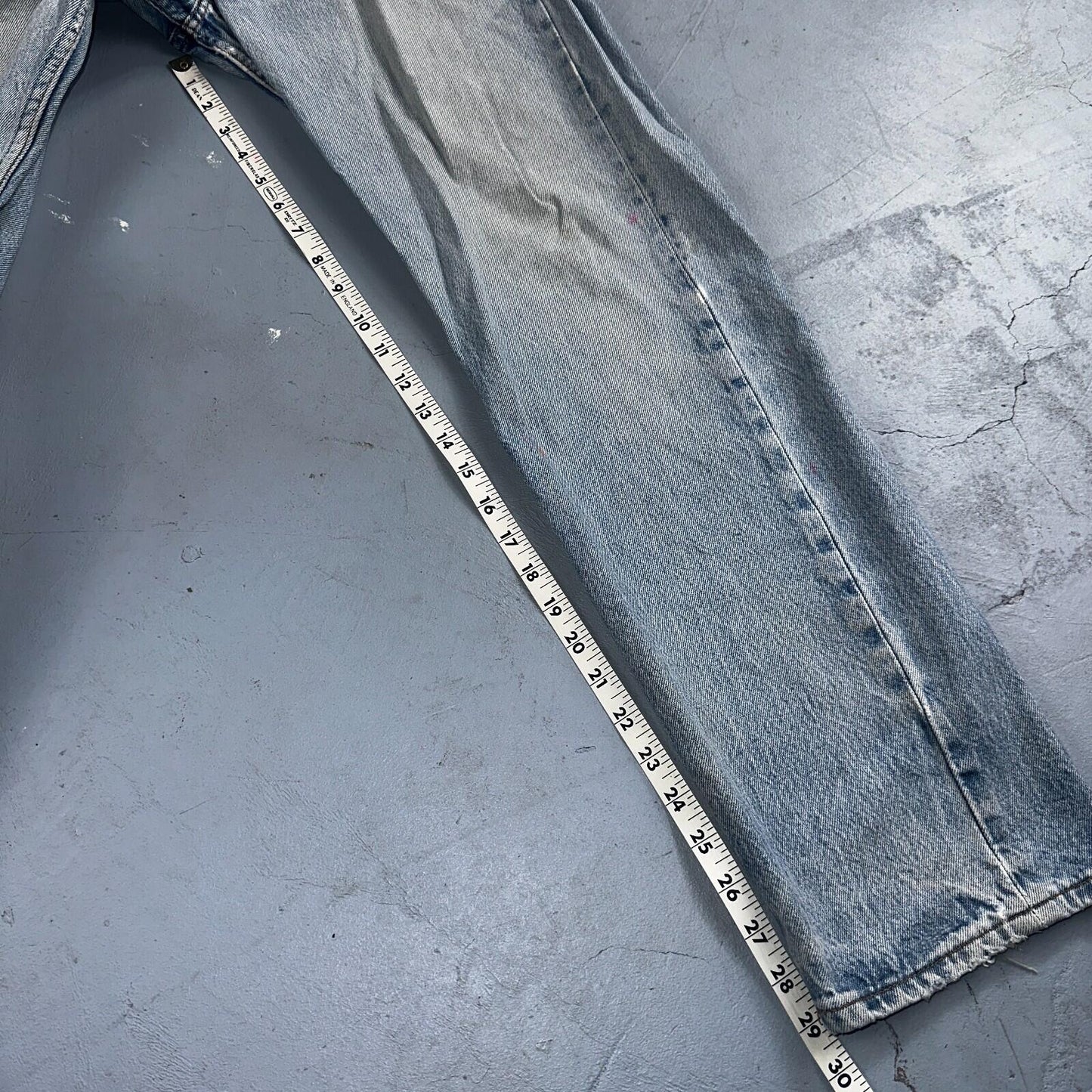 Levis 501 Vintage 90s Mexico Straight Leg Jeans 33x34 Y2K Light Wash Act 30x29