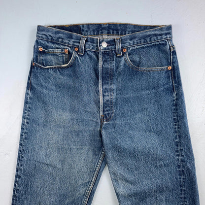 Levis 501 Vintage 80s USA XX Straight Leg Jeans Blue Light Wash 33x33 Act 31x30