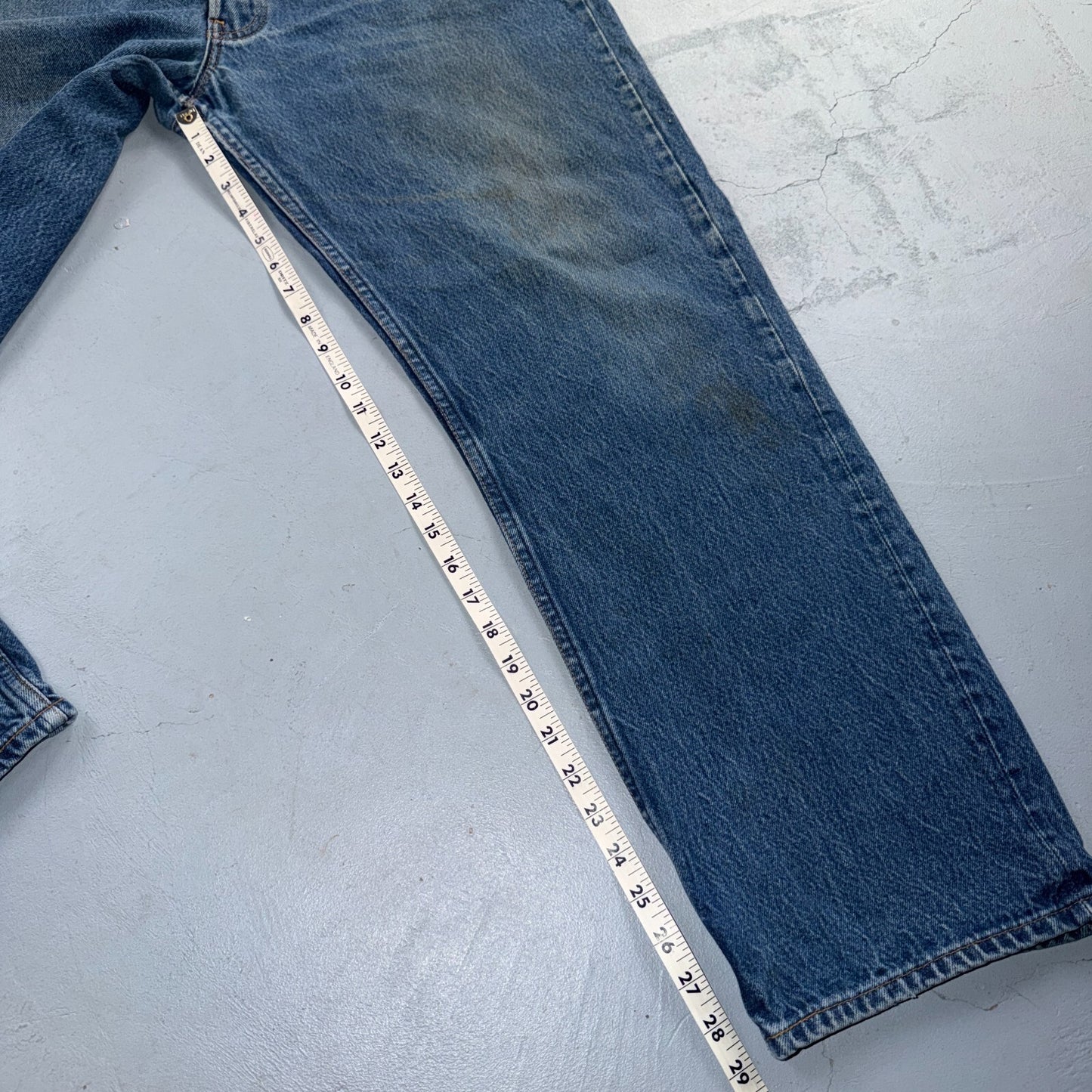 Levis 501 Vintage 80s USA XX Straight Leg Jeans Blue Light Wash 42x34 Act 38x29