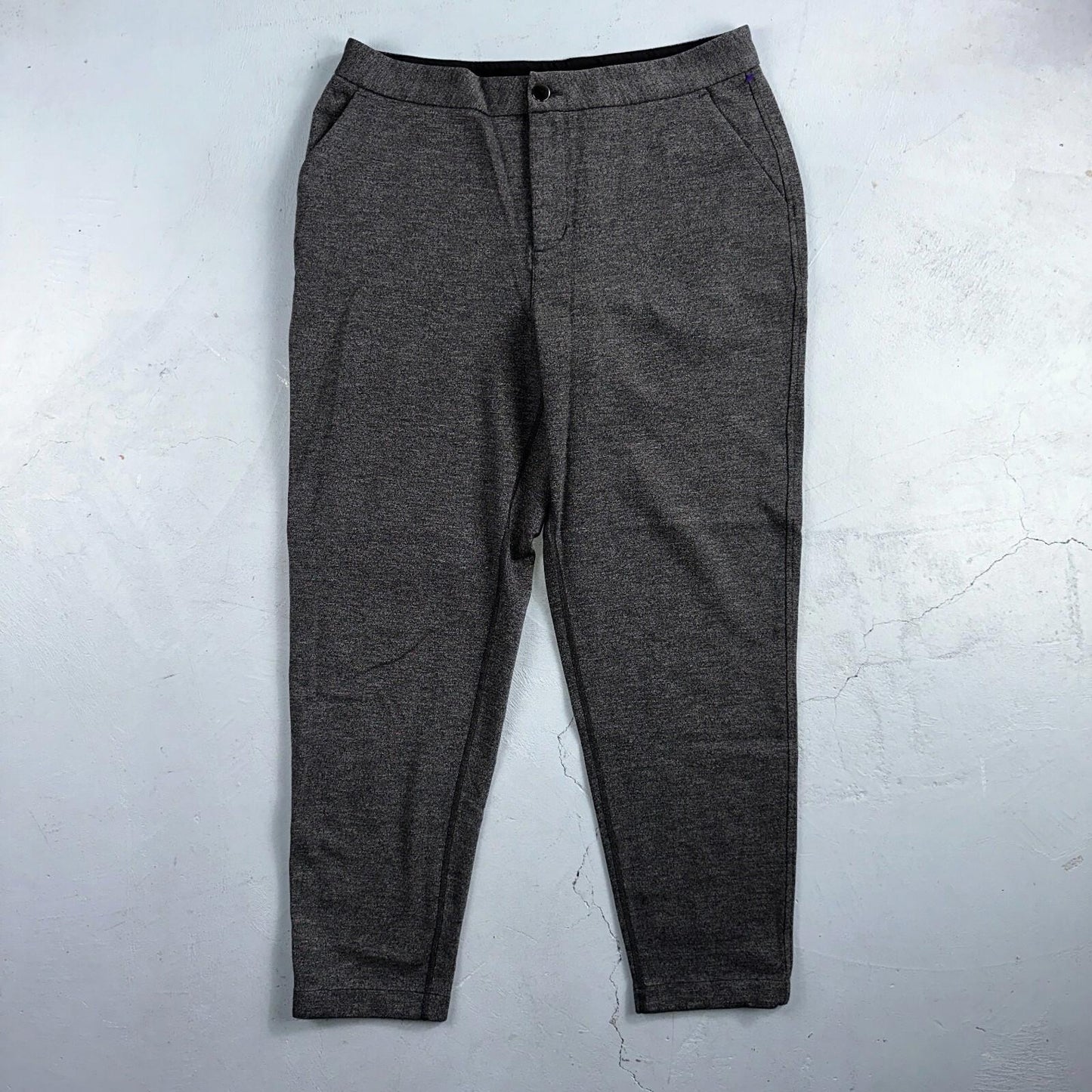 Lululemon Size 10 Grey Marle Ponte High Waist Fly Slim Fit Dress Pants Casual