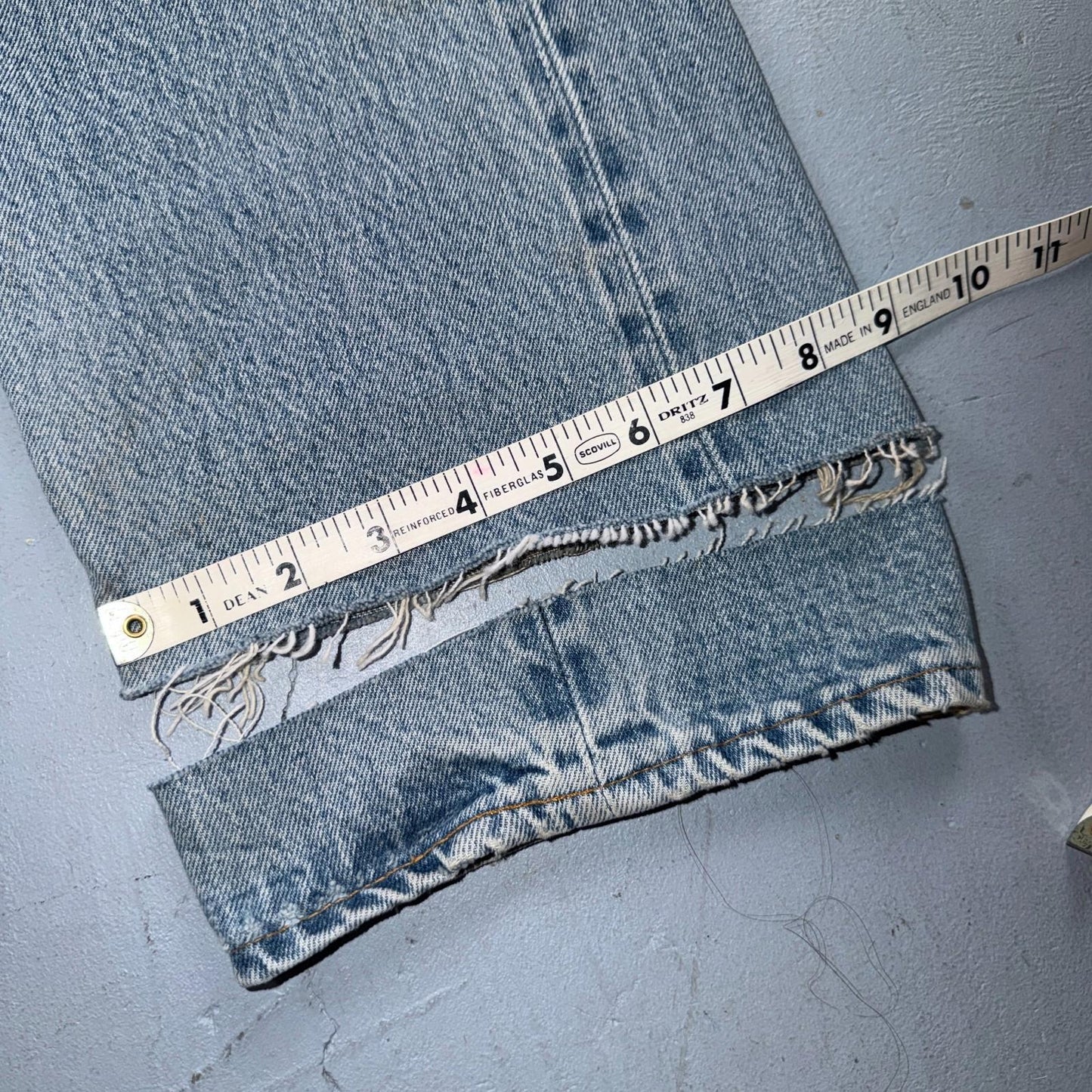 Levis 501 Vintage 80s Redline Selvedge USA XX Jeans Light Wash 36x36 Act 34x29
