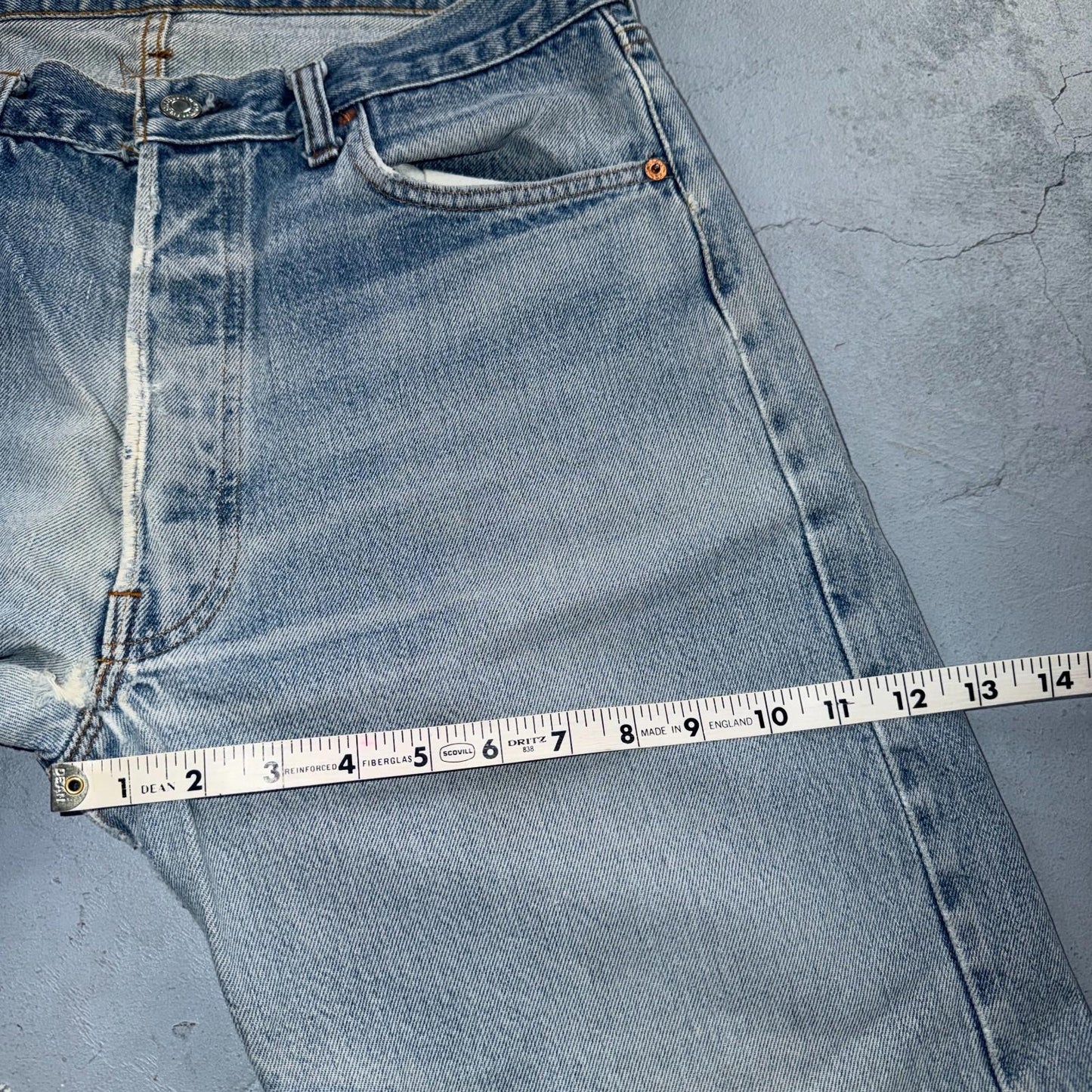 Levis 501 Vintage 80s Redline Selvedge USA XX Jeans Light Wash 36x38 Act 33x33