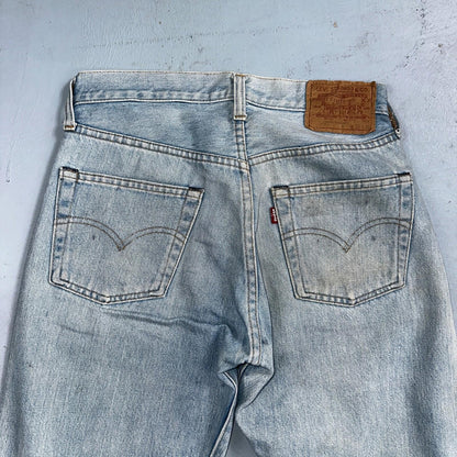 Levis 501 Vintage 80s Redline Selvedge USA XX Jeans Light Wash 29x30 Act 27x27