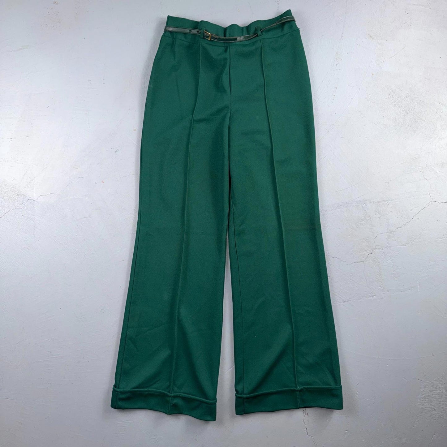 Vintage USA Rockabilly Womens Dress Pants 60s Bell Bottom Green Size 14 Boot Cut