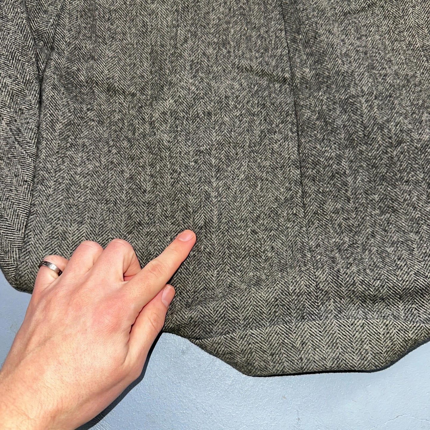 YSL Yves Saint Laurent Vintage Gray Tweed Jacket 38 Blazer Coat France Suit 80s