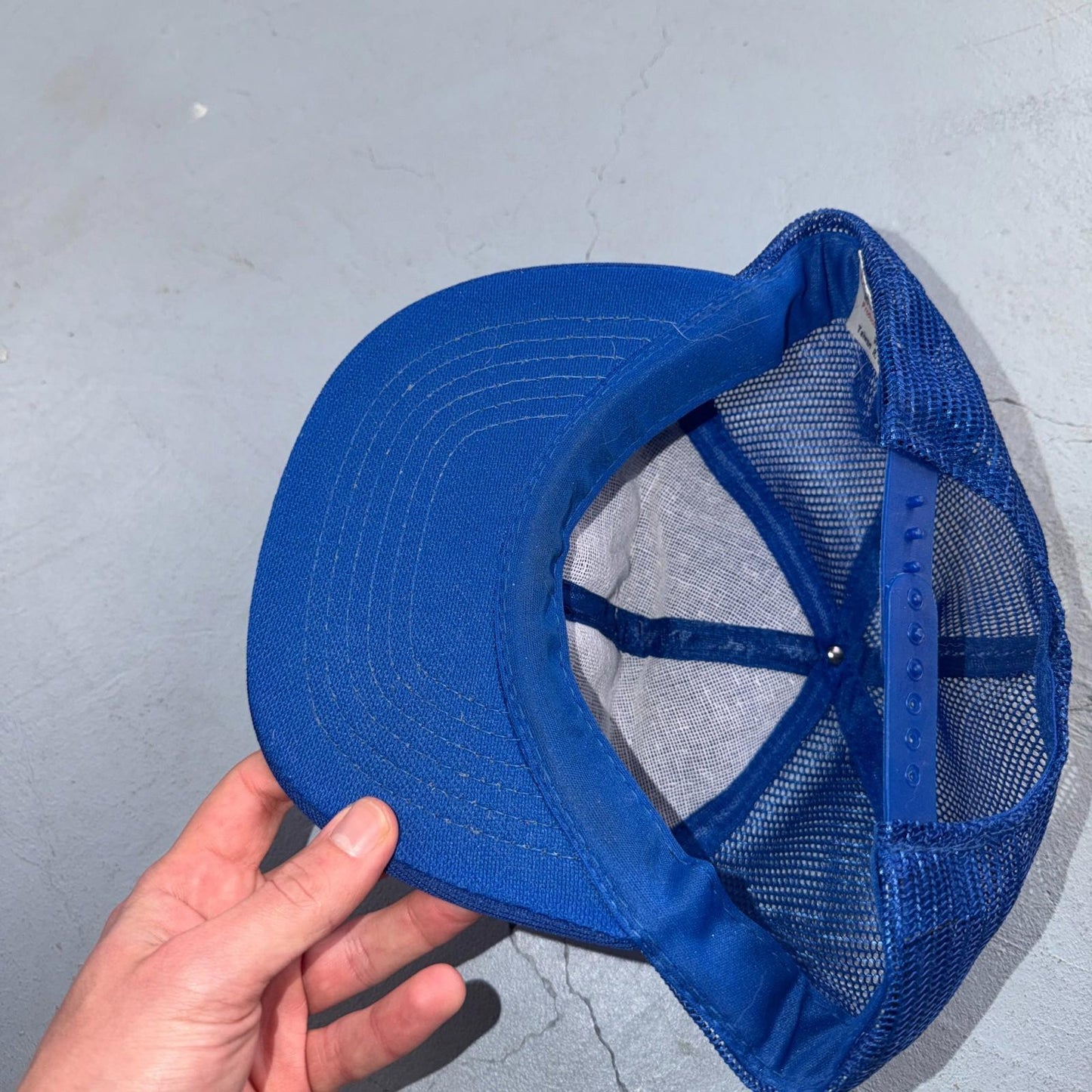 Portland Fish Company Blue VTG Hat Baseball Cap Snapback 80s Rare Oregon PDX