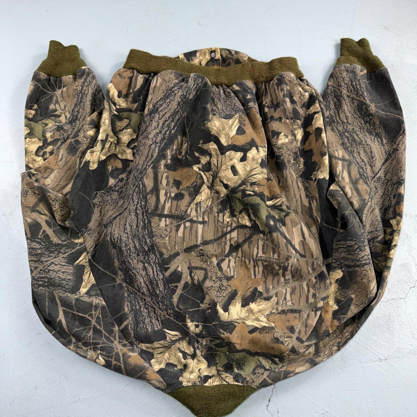 Vintage 80s Mossy Oak Camo Cotton Snap Bomber Jacket Size M USA Rare