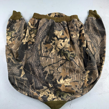 Vintage 80s Mossy Oak Camo Cotton Snap Bomber Jacket Size M USA Rare